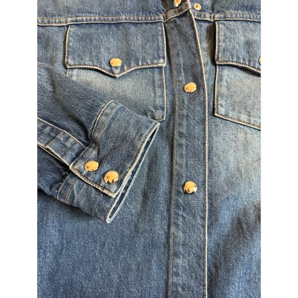 Khaite Jinn Denim Shirt Jacket Shacket 2024 Jeans Women's 2 Oversized Archer - Picture 8 of 8